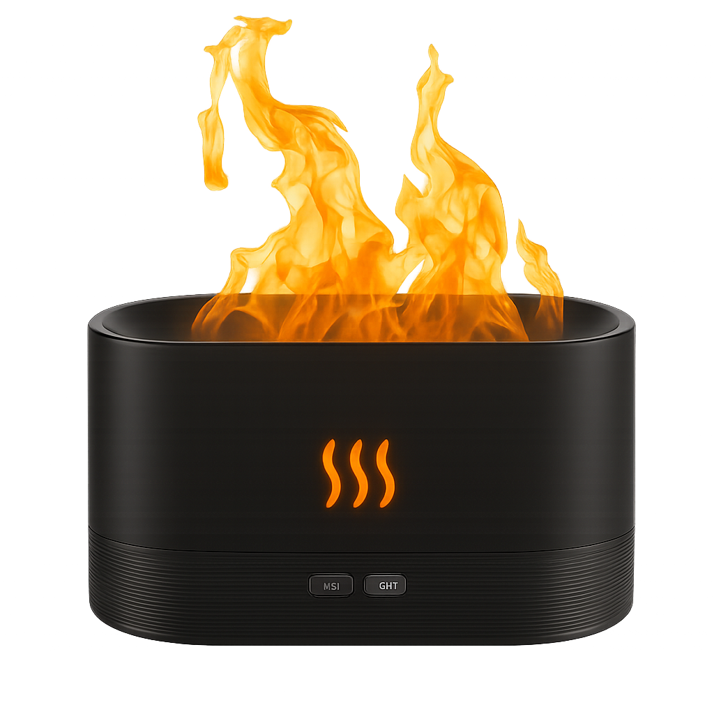 3-in-1 SereneFlame Humidifier: Ultrasonic Bliss & Air Freshener – AuraOfTech