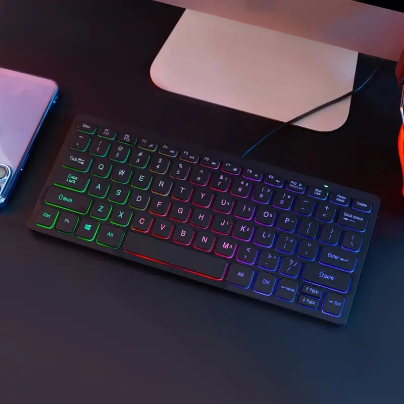 RGB Wired Keypad with Linear Illumination for Enhanced Productivity – AuraOfTech