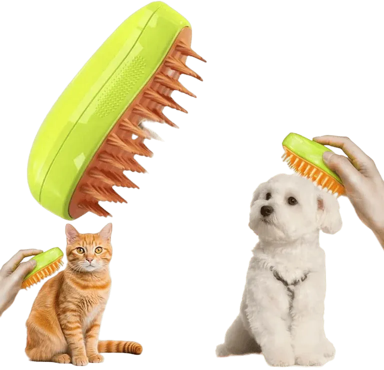 3-in-1 Electric Steam Brush for Cats and Dogs – AuraOfTech