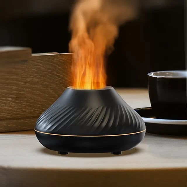 Nordic Flame Aromatherapy Humidifier with High-Fog Mist – AuraOfTech