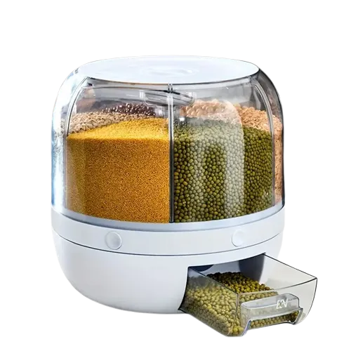 Large Capacity Rotating Grain Master Storage Box – AuraOfTech