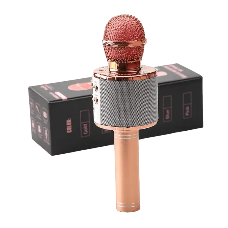 5-in-1 Wireless Karaoke Microphone with LED Lights – AuraOfTech