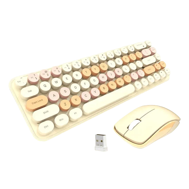 Mini Cute Gaming Keyboard Mouse Set 3 Gear DPI Rechargeable 2.4GHz – AuraOfTech