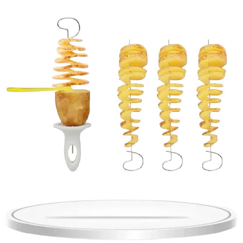 Potato Tower Machine Vegetable Slicer - Durable Stainless Steel – AuraOfTech