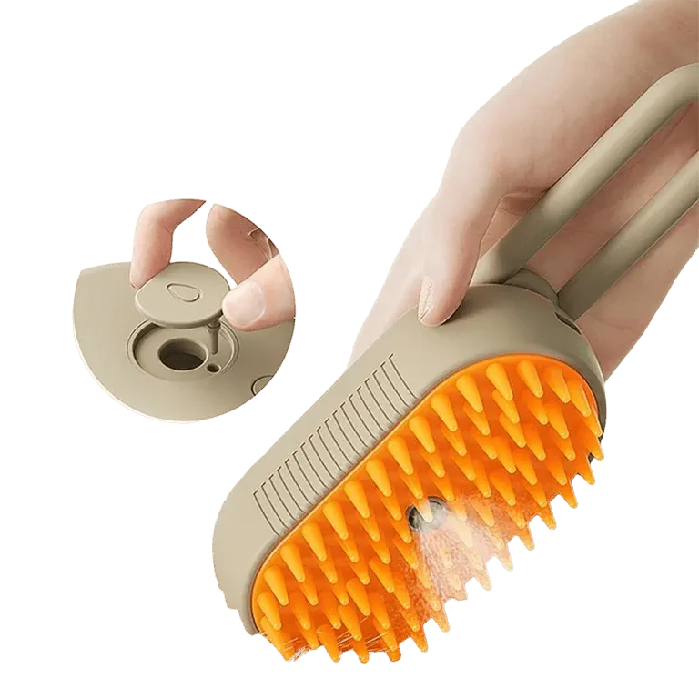 3-in-1 Electric Spray Pet Massage Brush – Gentle Dog Grooming and Relaxation – AuraOfTech