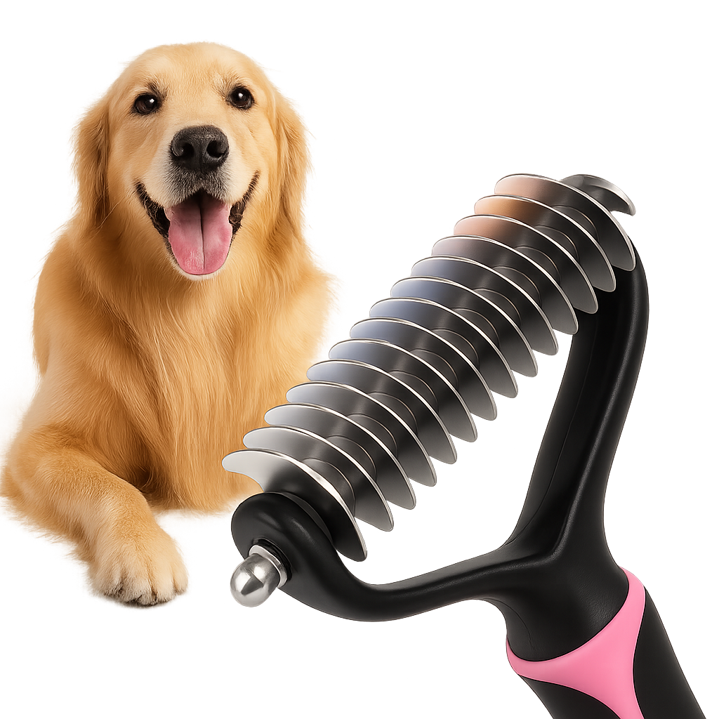 Pet Massage Brush Comb for Healthy Skin & Coat – Reduces Shedding & Prevents Knotting – AuraOfTech