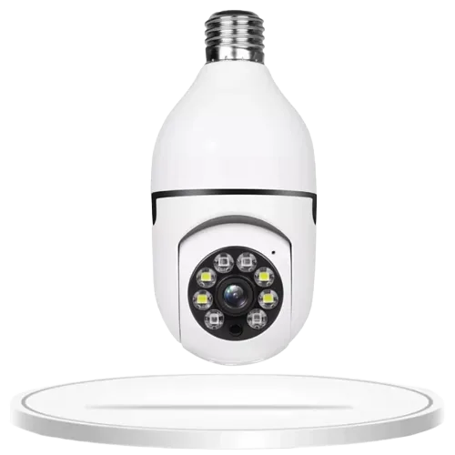 Outdoor Indoor 355°Pan 90°Tilt Wifi Light Bulb Security Camera – AuraOfTech