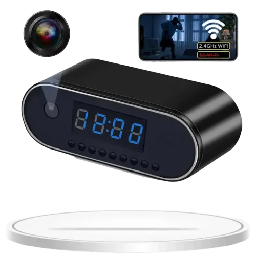 1080P HD WiFi Camera Clock - Motion Detection, Night Vision – AuraOfTech