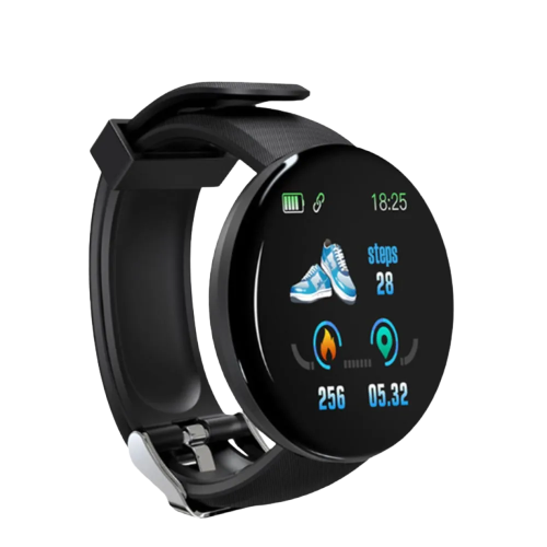 Round Fitness Tracker Smart Watch with Blood Pressure & Heart Rate Monitor – AuraOfTech