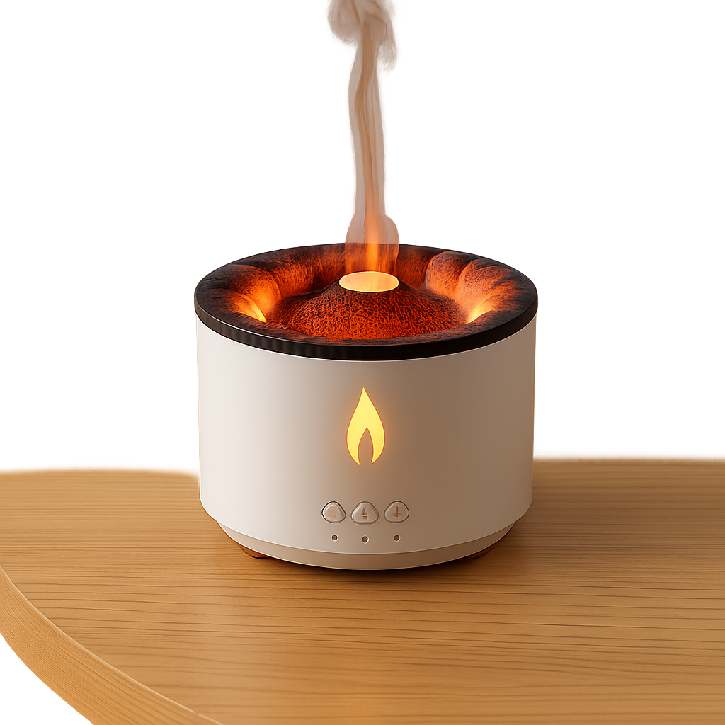 Flame Design Cool Mist Humidifier | 7 Color LED, USB, Aroma Diffuser – AuraOfTech