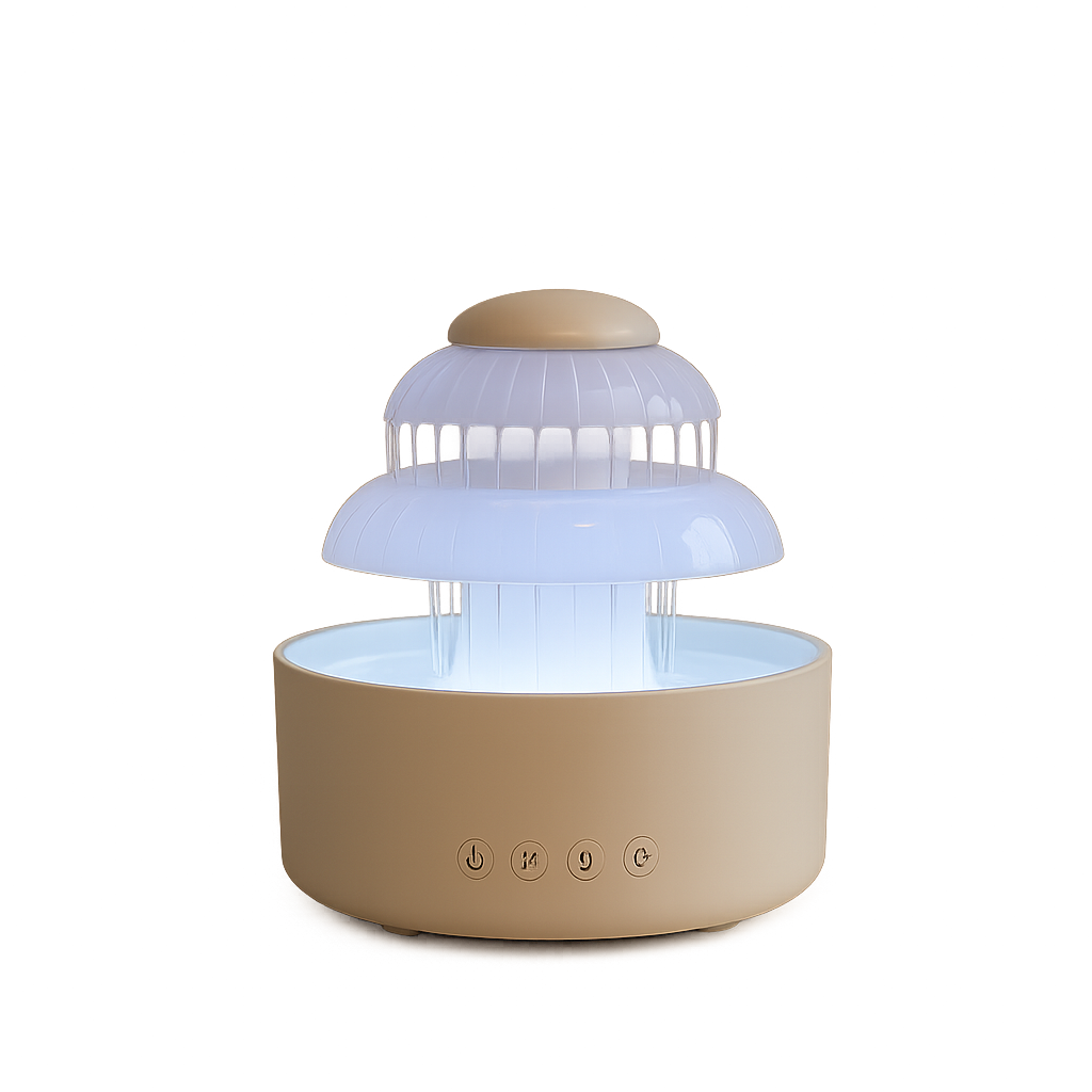 3-in-1 Flowing Water Humidifier | Aromatherapy, Night Light, Serene Ambiance – AuraOfTech