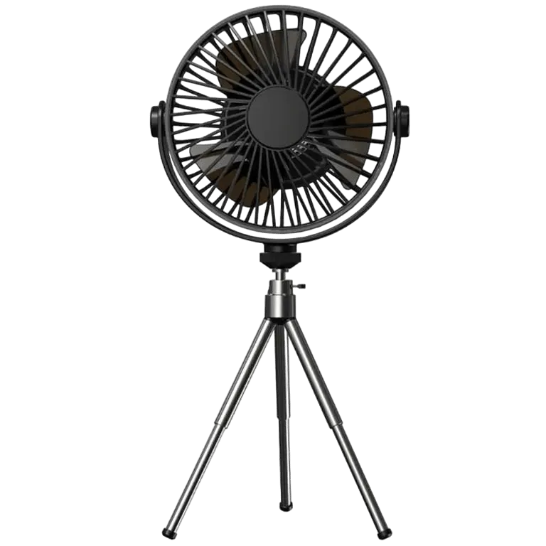 Portable Electric Camping Fan with Remote Control and LED Light – AuraOfTech