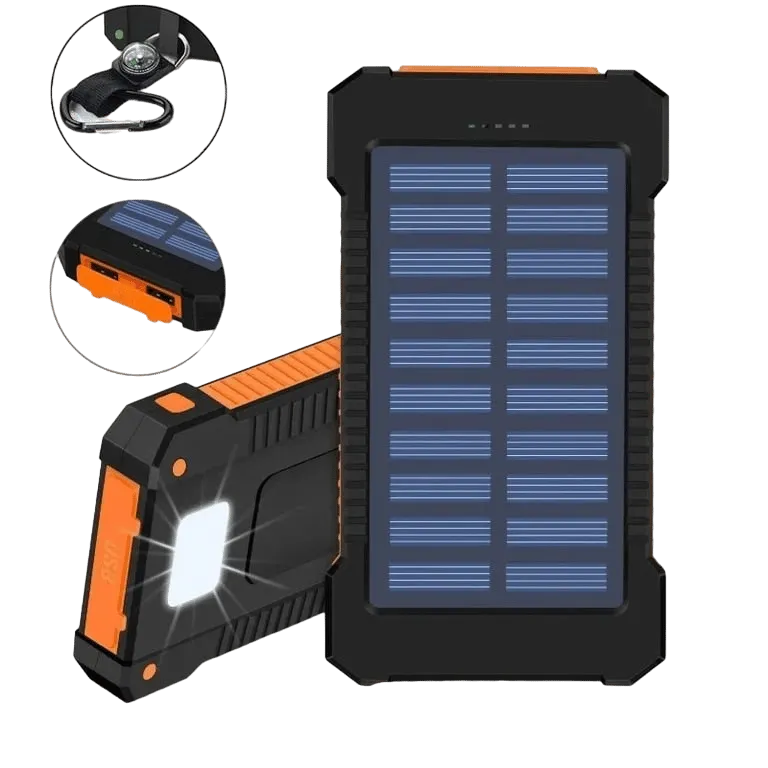 Portable Solar Power Bank 200000mAh - Fast Charging, Waterproof – AuraOfTech