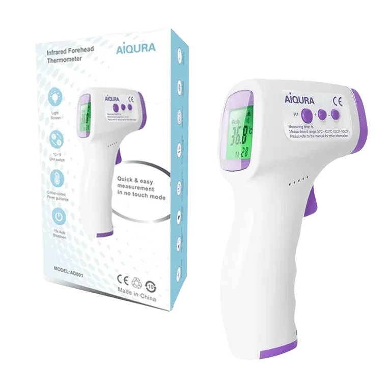 Infrared Digital Forehead Thermometer - Non-Contact, Accurate & Fast – AuraOfTech