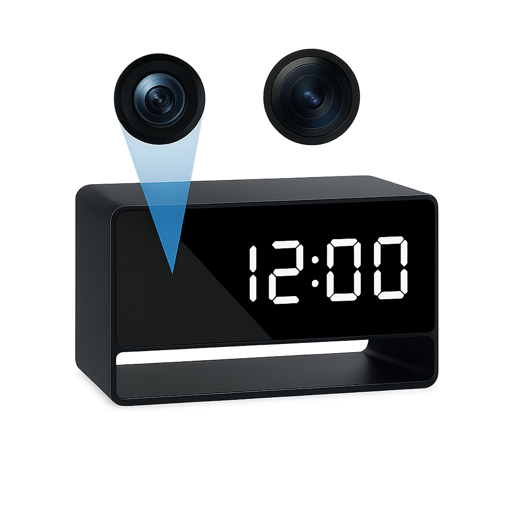 1080P HD Alarm Clock Mini Camera with WiFi, IR Night Vision and Motion Detection – AuraOfTech