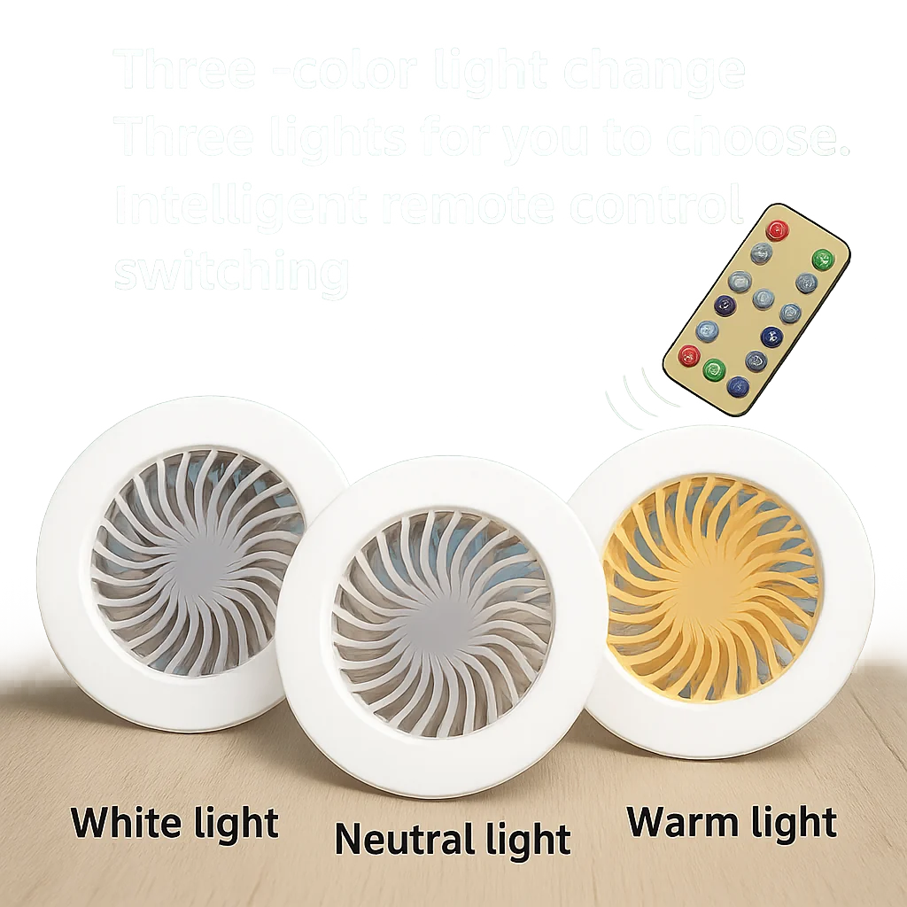 2-in-1 Smart Ceiling Fan with Remote Control and 3-Speed E27 Lighting Base – AuraOfTech