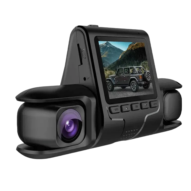 3-Channel Car DVR with Dual Lens HD 1080P – AuraOfTech