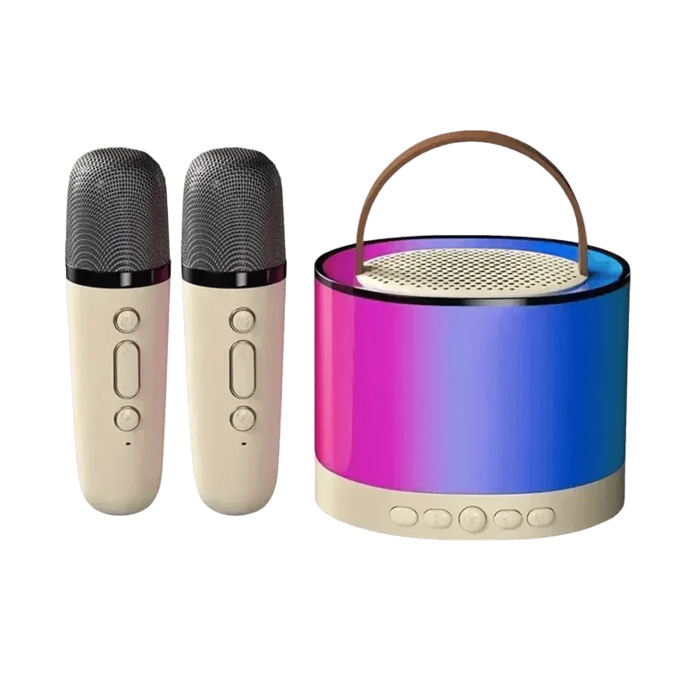 Wireless Bluetooth Speaker with 2 Microphones and RGB Lighting – AuraOfTech