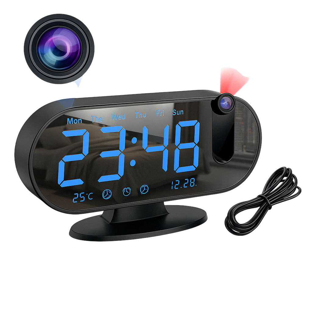 1080P WiFi Mini Camera Clock with Motion Detection – AuraOfTech