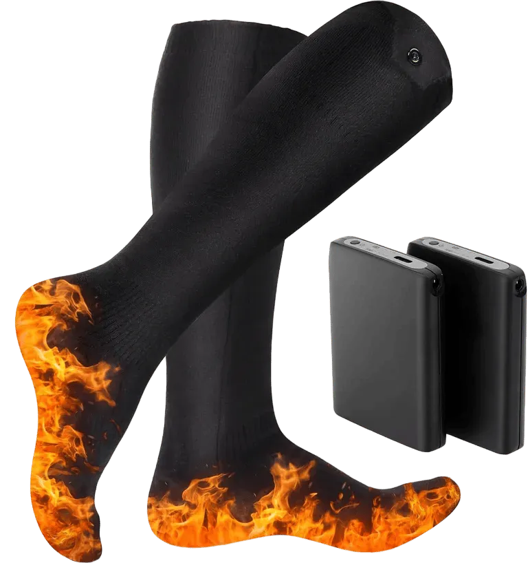 Electric Heated Socks with Adjustable 65°C Heat – AuraOfTech