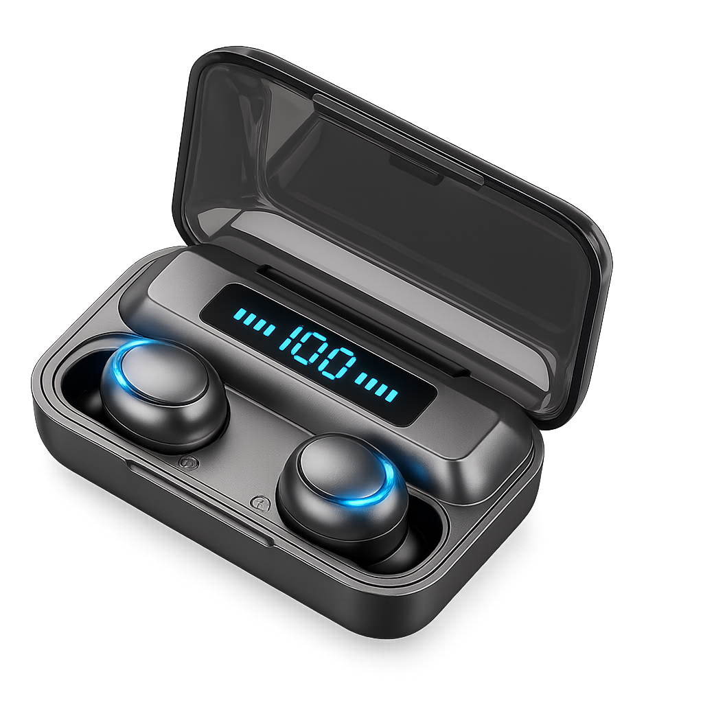 9D Stereo Bluetooth Earbuds Touch Control Waterproof – AuraOfTech