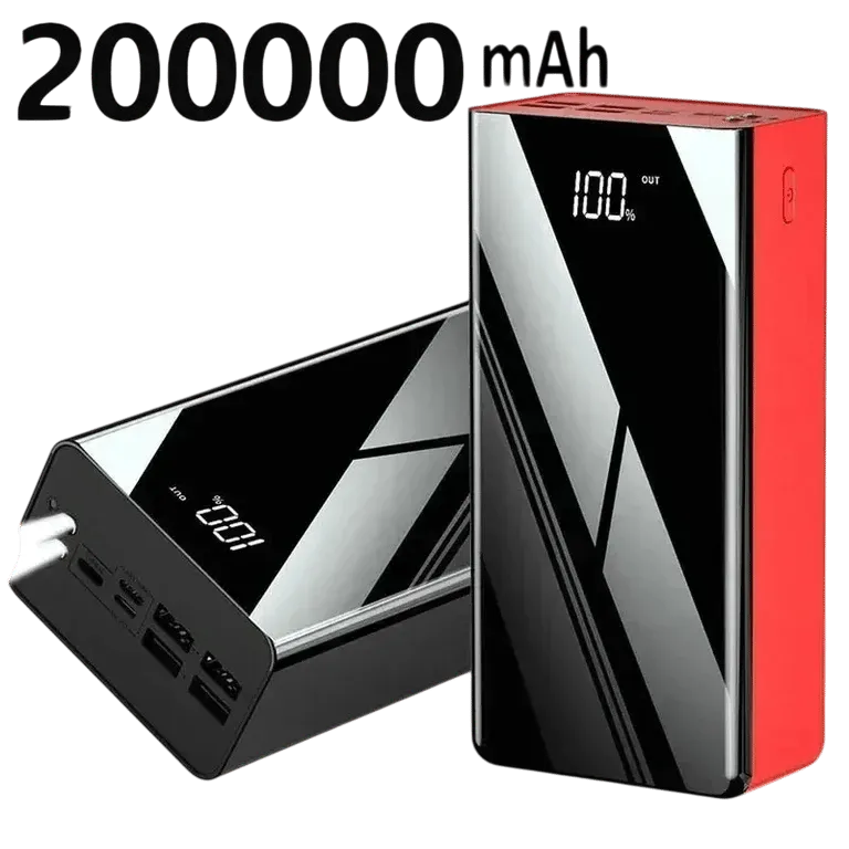 Massive 200000mAh Power Bank with 4 USB Ports – AuraOfTech