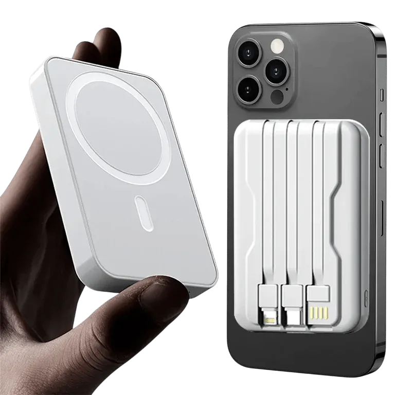 10000mAh Magnetic Power Bank with Built-in Cable – AuraOfTech