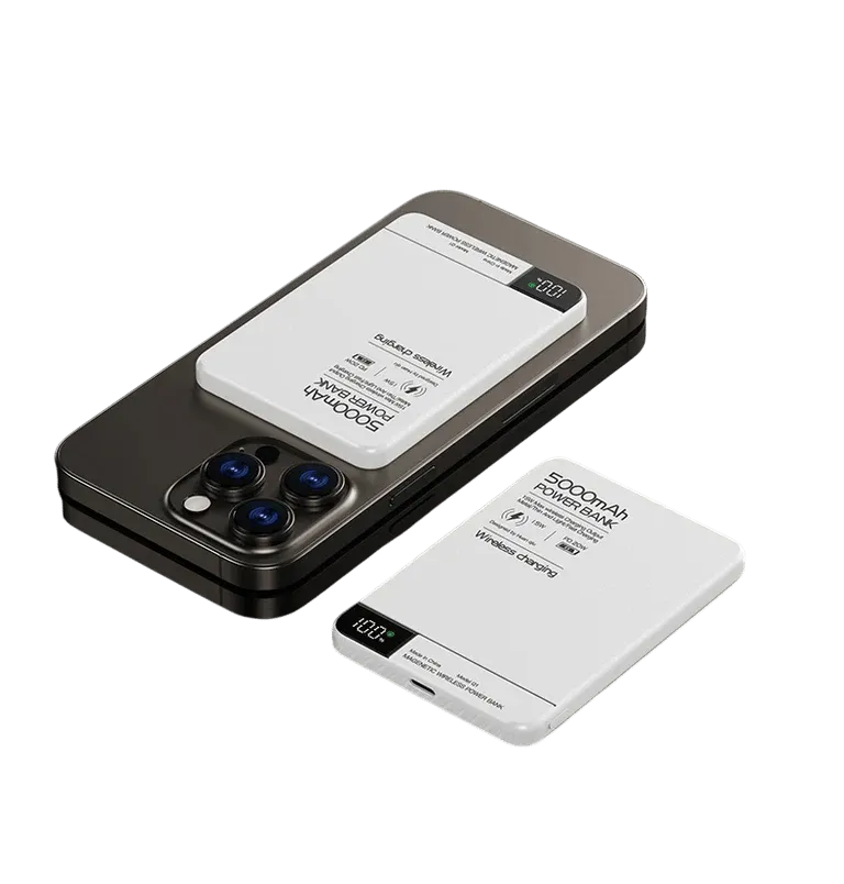 Ultra-Thin Magnetic Power Bank - 5000mAh Wireless Fast Charger – AuraOfTech