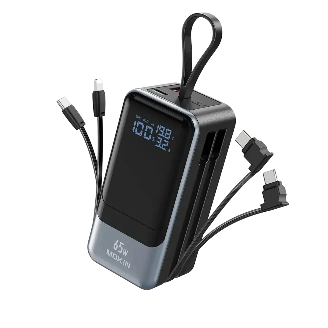 65W Power Bank - 18400mAh Fast Charging with Smart Digital Display – AuraOfTech