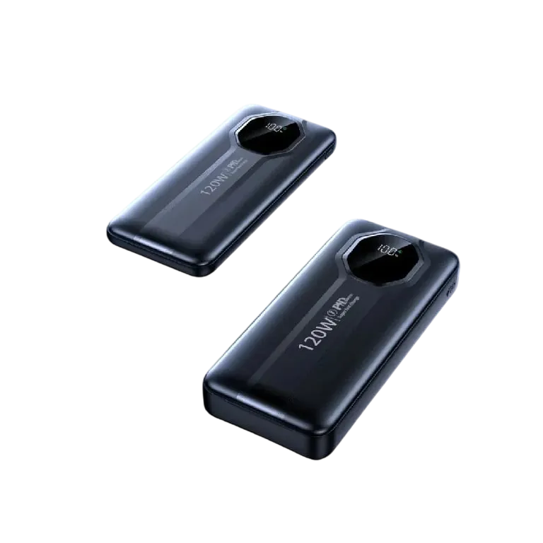 20000mAh 120W Power Bank with Built-In Cable for Fast Charging – AuraOfTech
