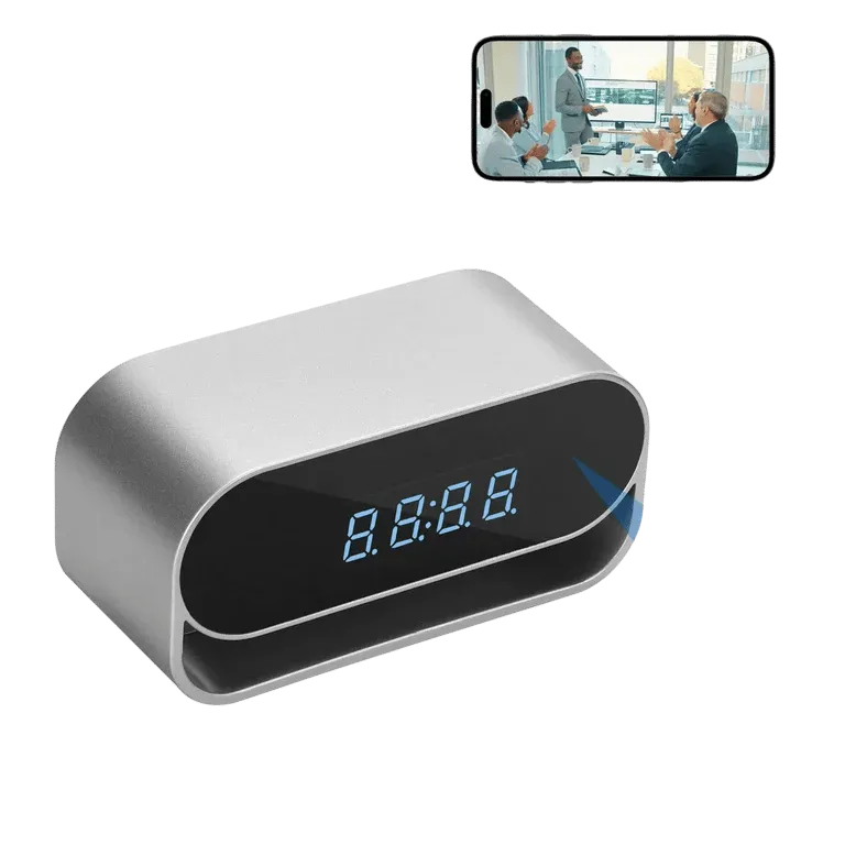 4K HD Camera Clock with Night Vision and Motion Detection – AuraOfTech