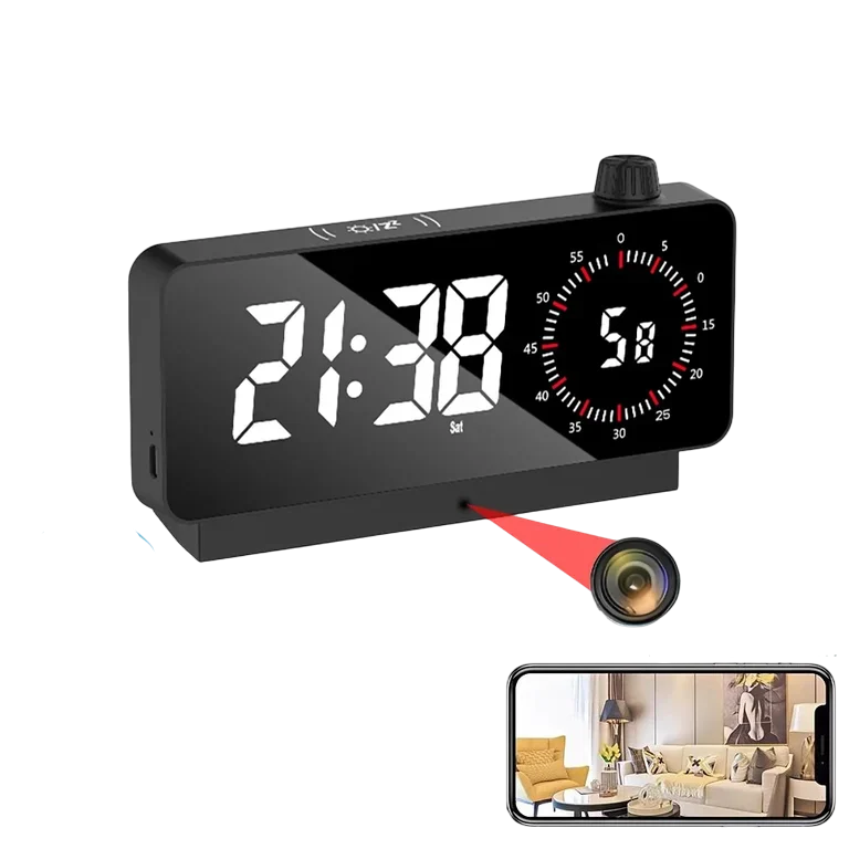 4K HD Mini Clock Camera with Motion Detection, Night Vision & WiFi Remote Viewing – AuraOfTech