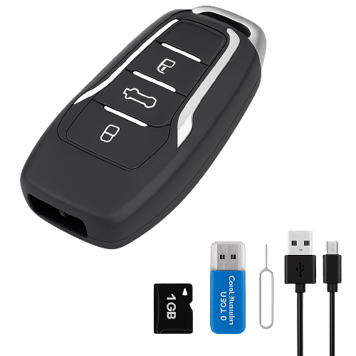 1080P Mini Car Key Spy Camera – High-Definition Portable Nanny Cam with MicroSD Support – AuraOfTech