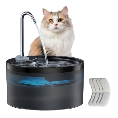 3.2L USB Cat Water Fountain – Circulating System, LED Light, Replaceable Filter – AuraOfTech