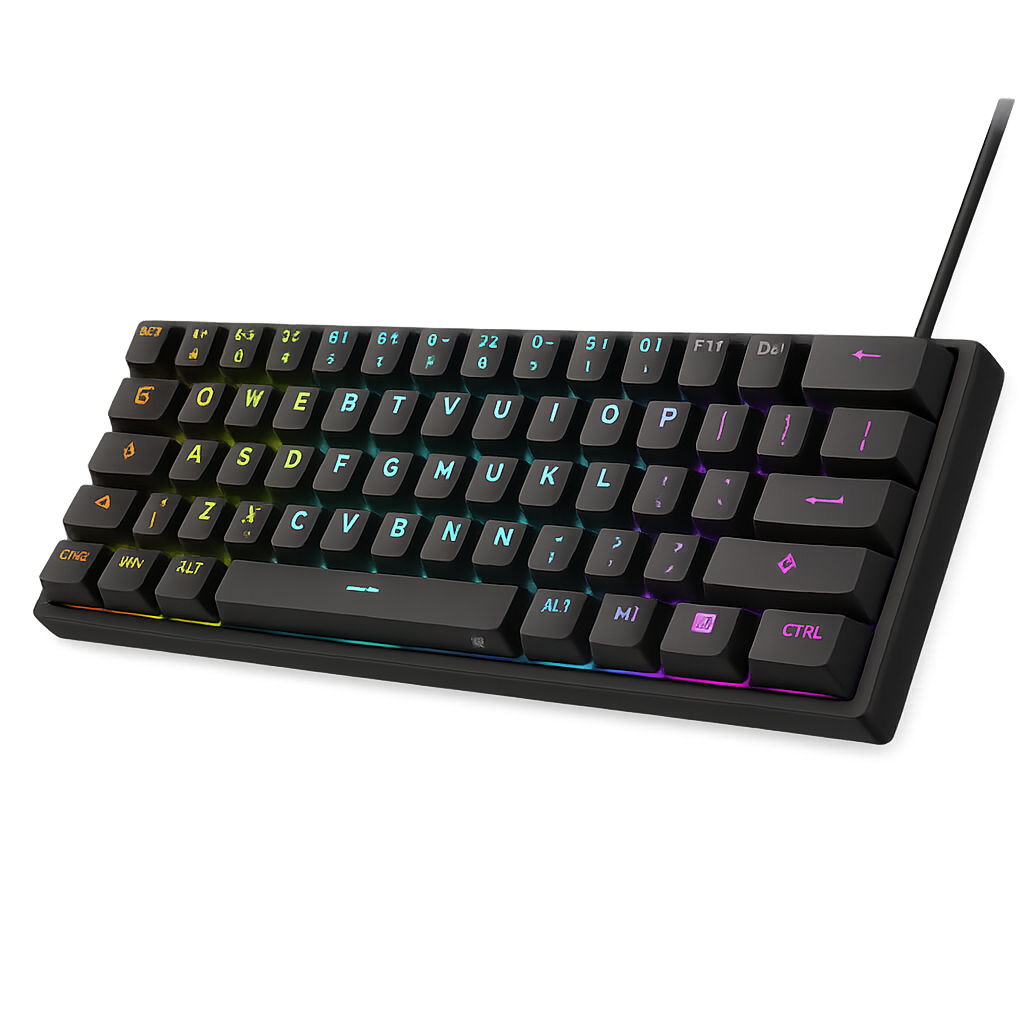Mini 60% Waterproof RGB Keyboard – AuraOfTech